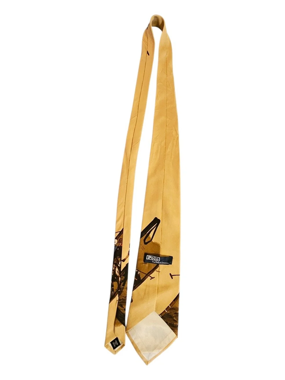 PRL Vintage Silk Polo Scene Tie